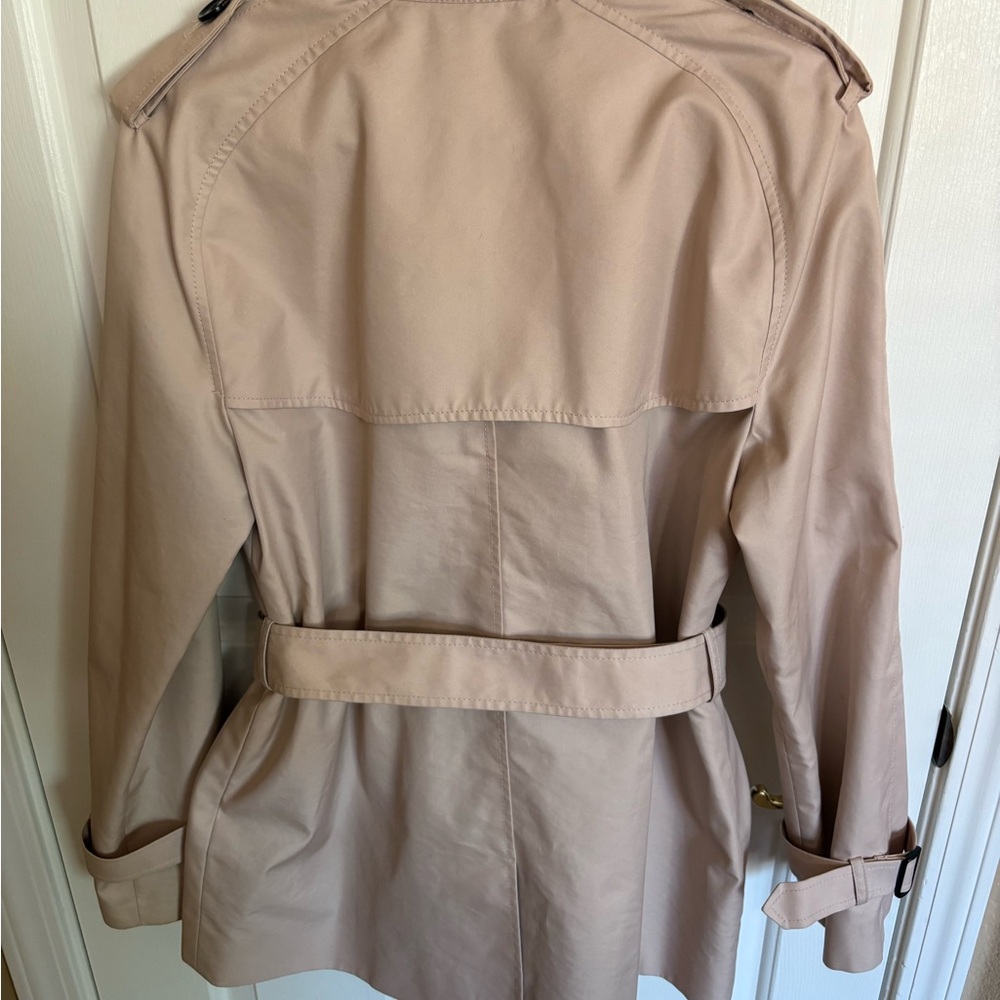 Coach Authentic Blush Trench Coat with Belted Waist Size Large - Picture 3 of 16